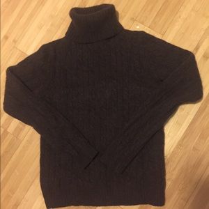 brown turtleneck